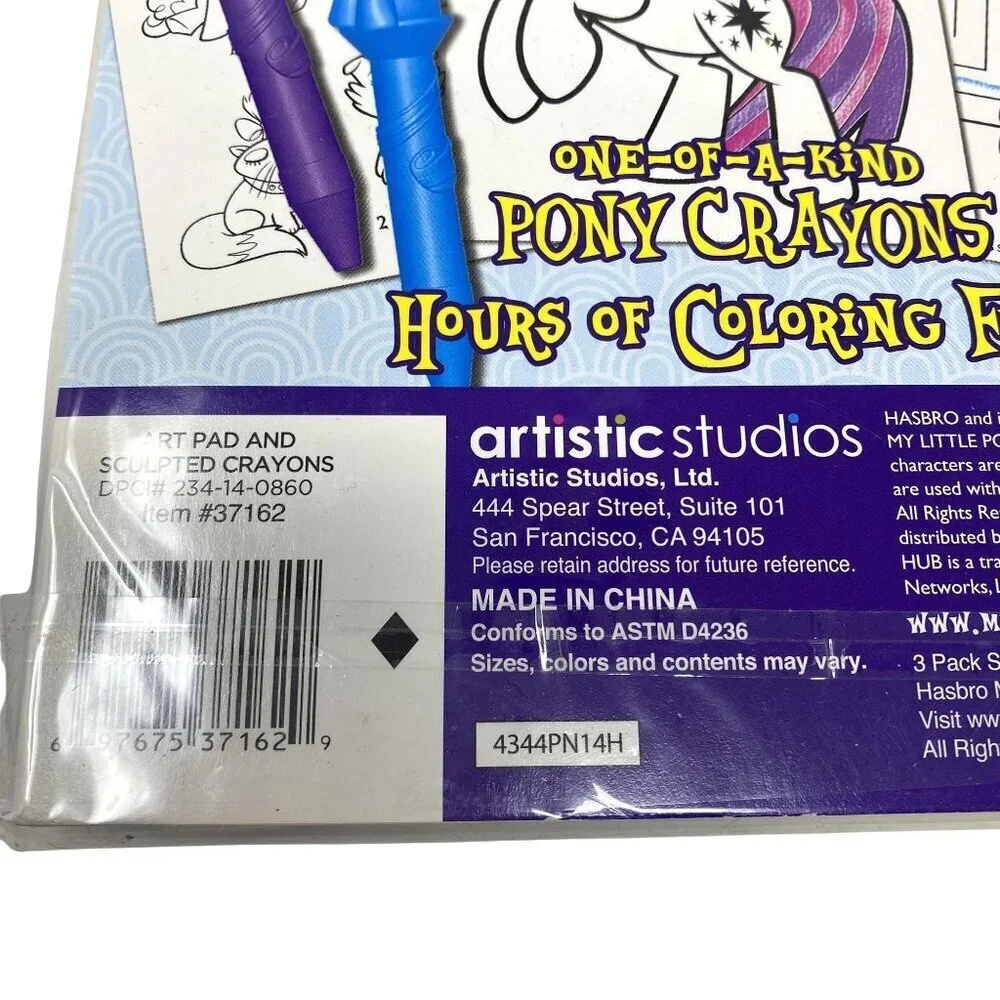 My Little Pony Artistic Studios 25 Page Art Pad 3 Pony Crayons Color Activities